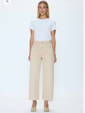 Pistola TATE CROP HIGH RISE BOWED WIDE LEG JEAN - DUNE Women’s Size 29 Like New